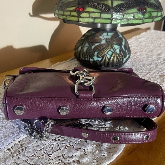 Rebecca Minkoff Mini Mac in Plum Purple Leather Shoulder Bag 🔥EUC🔥 - Picture 11 of 15
